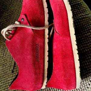 Birkenstock Maine Lace Ups Red